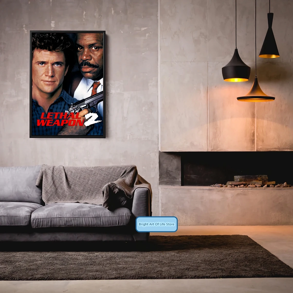 Lethal Weapon 2 (1989) Movie Poster Cover Photo Print Canvas Wall Art Home Decor (Unframed)