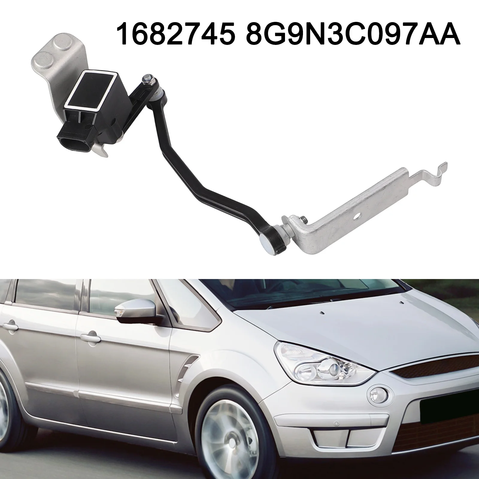 For Ford S-Max 2006-2014 Front Right Leveling Sensor Vehicle Headlamp Adjustment Black Made Of ABS Non-Deformation Feature