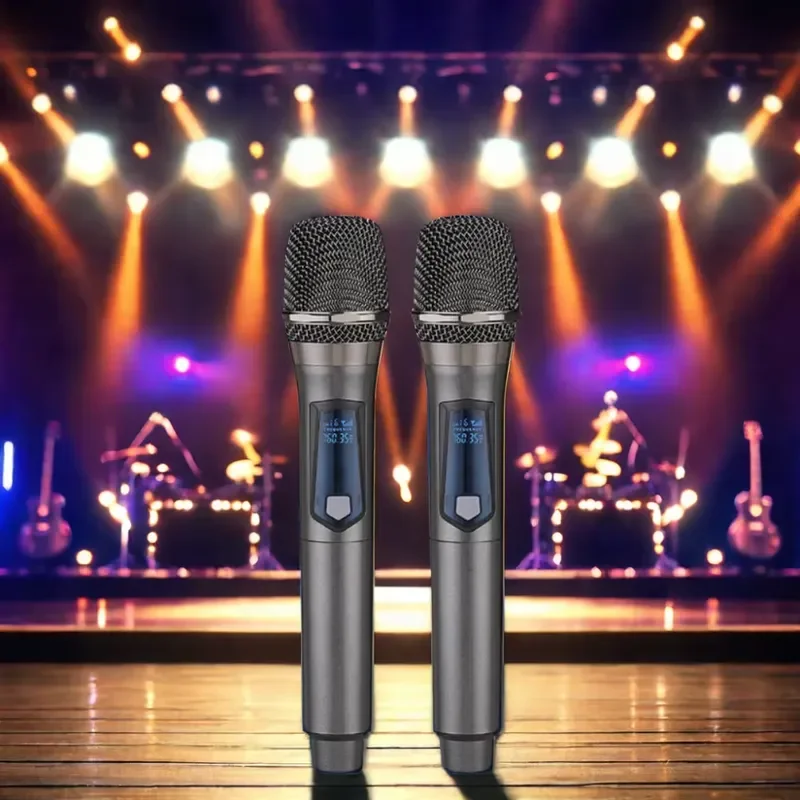 BOLRZO 2.4G professional condenser wireless microphone FM handheld microphone with anti-interference function