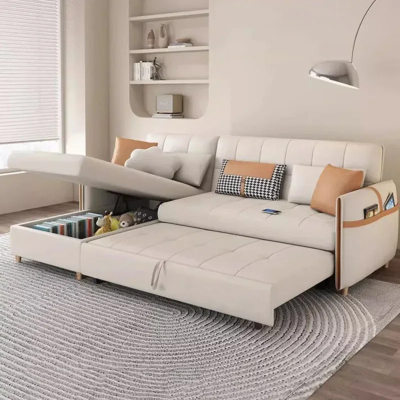 

Modern Unique Living Room Sofas Beds White Storage Modular Lazy Sofas Folding Lounge European Wohnzimmer Sofas Home Furniture