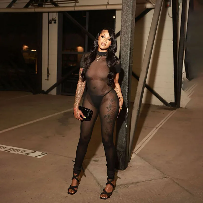 

Bodysuits Outfits Womens Mesh Hourglass Cozy Trendy Waist-Trainer Slim-Fit Base Party Sleeveless Athleisure Drawstring Soft Sexy