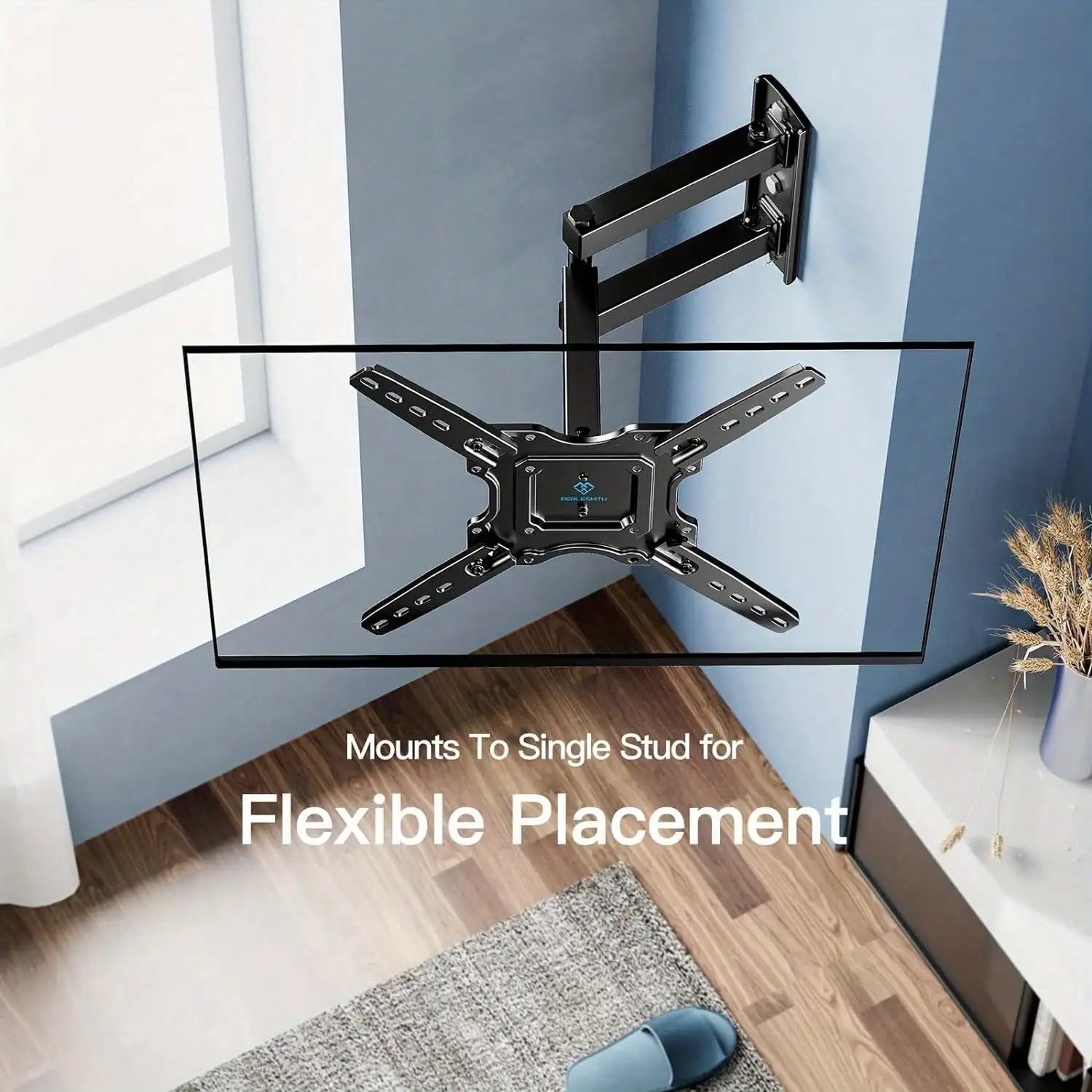 

Adjustable Rotating TV Stand, Suitable For 14-27/14-42/32-55 Inch Screens - Cold-Rolled Steel, Wall Mounted Design