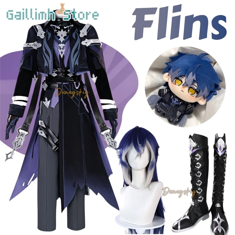 

Genshin Impact Kyryll Chudomirovich Flins Cosplay 할로윈 의상 Wig Uniform Cloak Outfit Halloween Party for Women Men Props Carnival