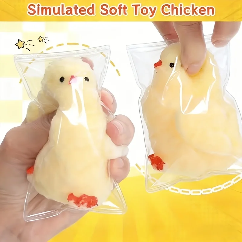 1pc Chickie Squeeze Toy - Slow Rebound Texture Toy/gift for Class and Student Friends at Easter and Birthday Parties/fun