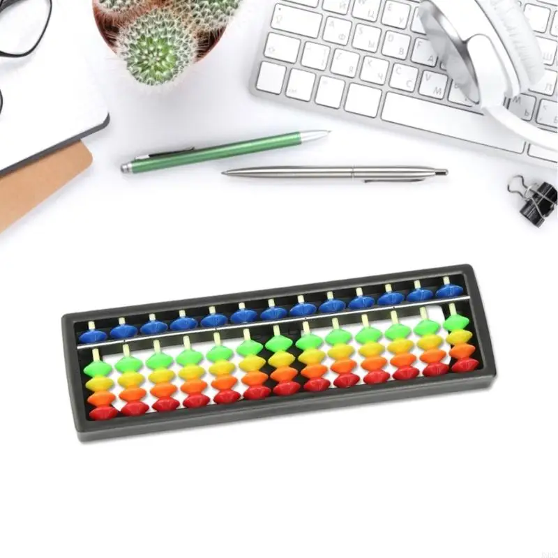 13 Beadrow Mathematics Trainer Bright Colors Sliding Discs Early Numeracy Development Tool K92C