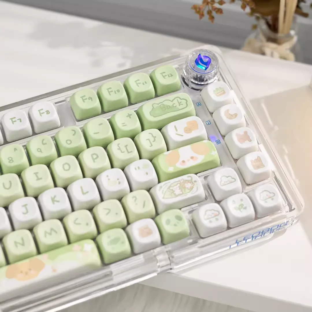 

MOA keycap matcha puppy theme pbt material hot sublimation adaptation 68/75/82/98/10/104/108, etc