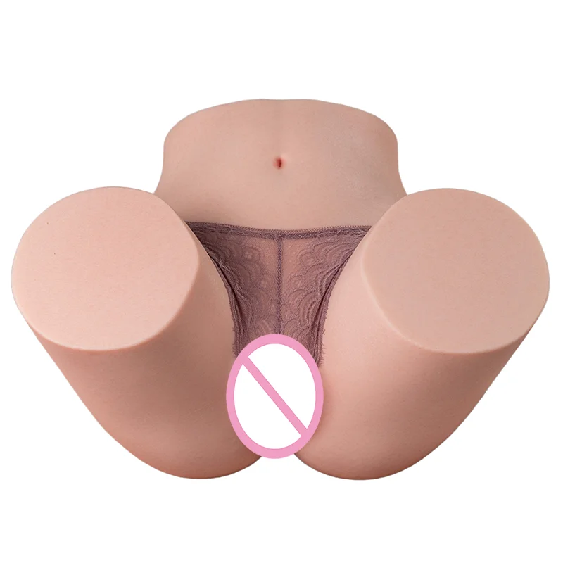 MIVM Sexy Butt Sex Doll Silicone Ass Anal Adult Sex Toys Double Channels 3D Big Ass Realistic Vagina Masturbators for Men Anus