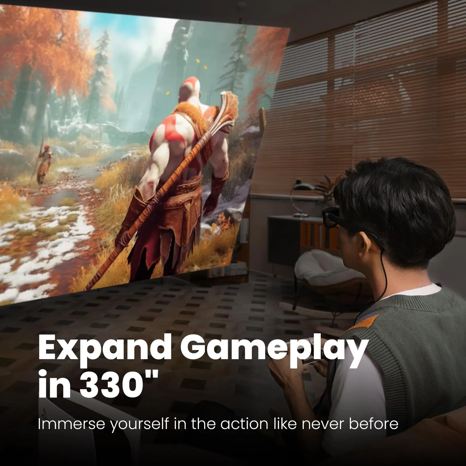 XREAL Nreal Air 2 Pro Kacamata AR Pintar Layar Maks 330 "Bioskop Pribadi dengan Balok Pro Kotak TV Portabel untuk Iphone/Android/PC Gaming