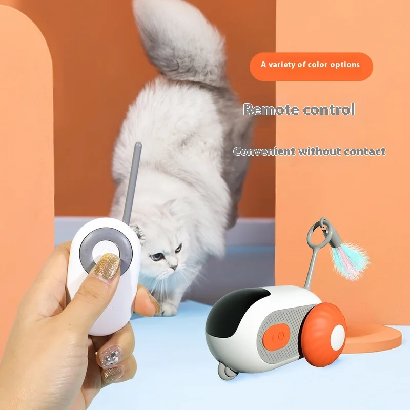 

Cat Electric Toy Smart Sports Car Automatic Obstacle Avoidance Self-entertainment Kitten Cat Teaser Small Mouse Remote Control