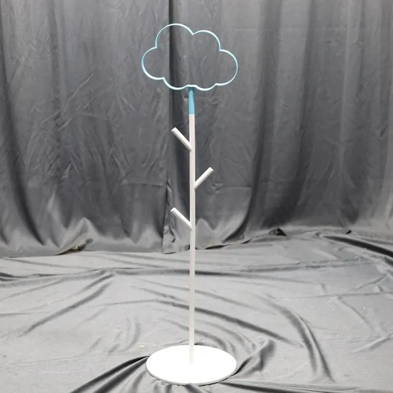 Modern Foldable 130cm Metal Multi Hook Cloud Shaped Floor to Ceiling Hanger Clothing Display Rack