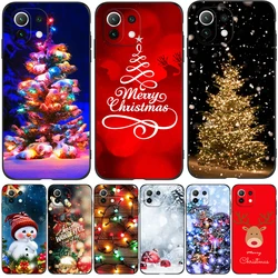 For xiaomi Mi 11 / Mi 11 Lite 5G NE 4G Case Cover xiaomi11 black tpu case christmas snow