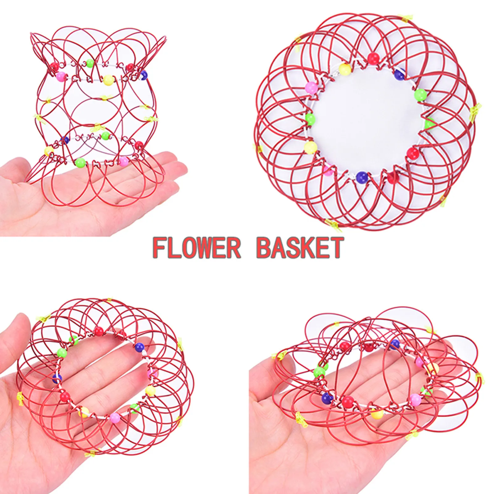 Adult Children Anti-stress Toy Mandala Decompression Toy Variety Flower Basket Thirty-six Softened Steel Ring Fidget Toy Gift