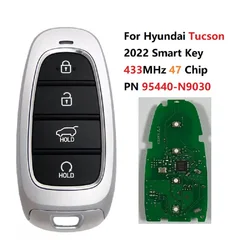 CN020238 inteligentny klucz PN 95440-N9030 dla Hyundai Tucson 2022 4 przyciski 433MHz HITAG 3 47 Chip bezkluczykowy