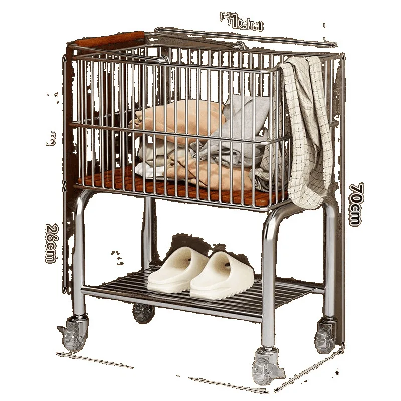 

Storage basket Household removable trolley Multifunctional multi-layer shelf Books Snacks Storage rack Dirty basket