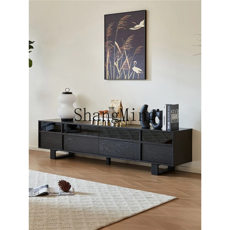 

ZYY medieval style retro creative TV cabinet storage and storage integrated floor-to-ceiling wall TV cabinet