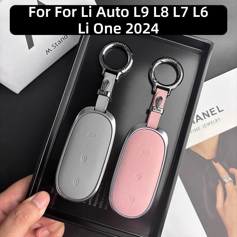 

For Li Auto L9 L8 L7 L6 Li One 2024 Premium Metal Key Case Cover Keychain Car Key Suitable for Men and Women