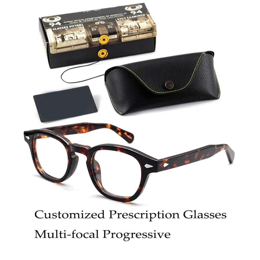 Customize Prescription Multi-focal Progressive Glasses Men Frame Johnny Depp Lemtosh Photochromic Round Eyeglasses