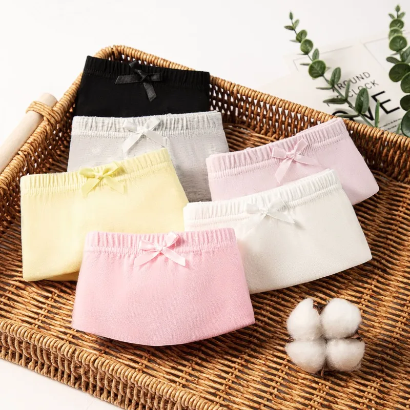 Girl Safety Pants Sweet Solid Color Underwear Girls' Thin Underwear Pure Cotton Boxer Shorts Girl Underwear  Baby Leggings Girls view 3