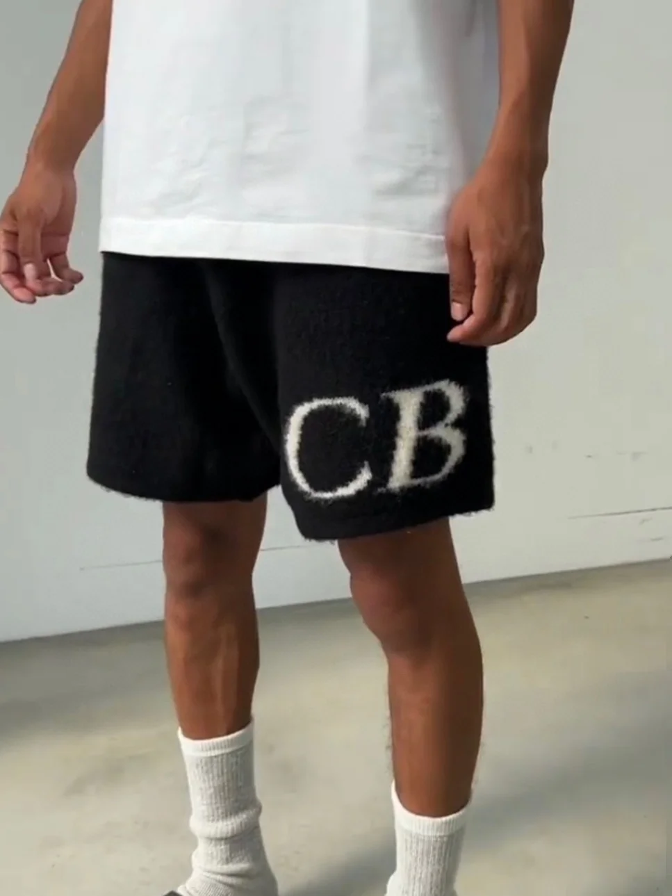 Cole Buxton Trendy Brand Letter Logo Tassel Cotton Blend Short Pants for Men And Women Spring Summer Seasonal Wear