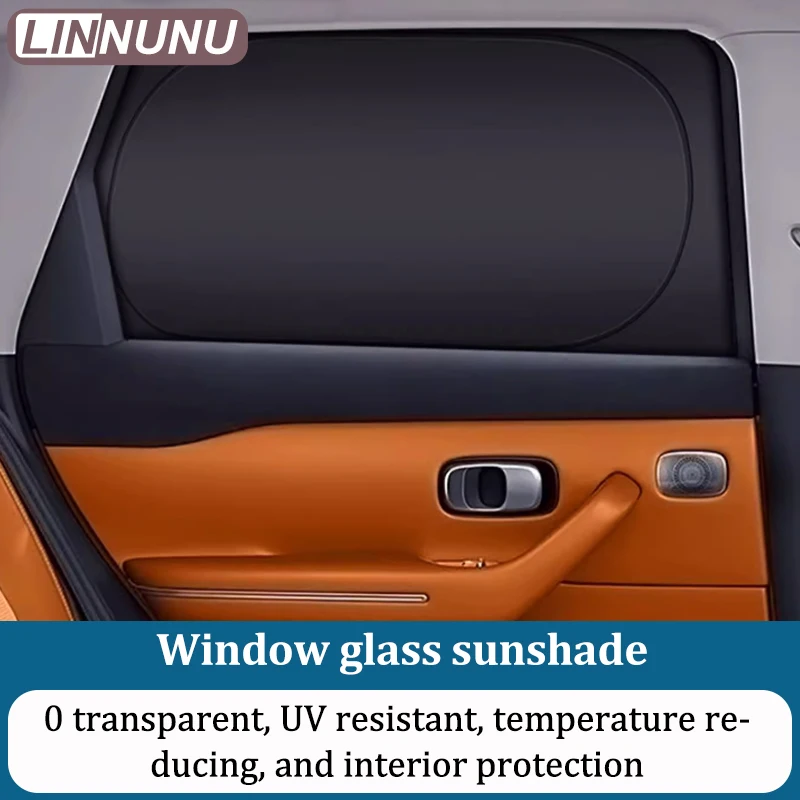 Linnunu Fit for Leapmotor C10 Car Sunshade, Car Window Sun Protection and Heat Insulation Board, Car Interior Sunshade, Side Window Privacy Sunshade, Double-Layer Opaque Privacy Curtain, Whole Car Glass Sunshade