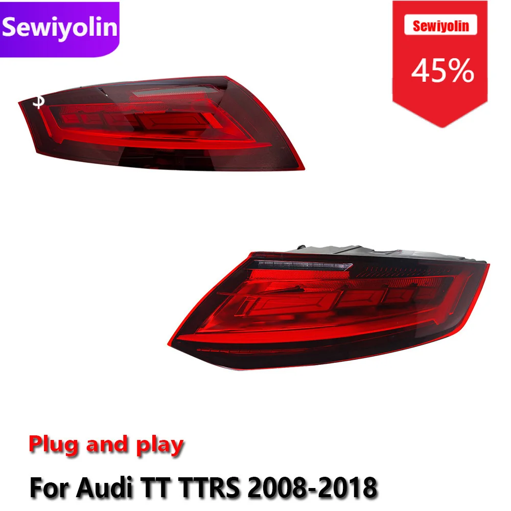 

Автомобильные светодиодные фары DRL в сборе для Audi TT TTRS 2008-2019, противотуманные фары DRL, стоп-сигнал поворота Plug and Play