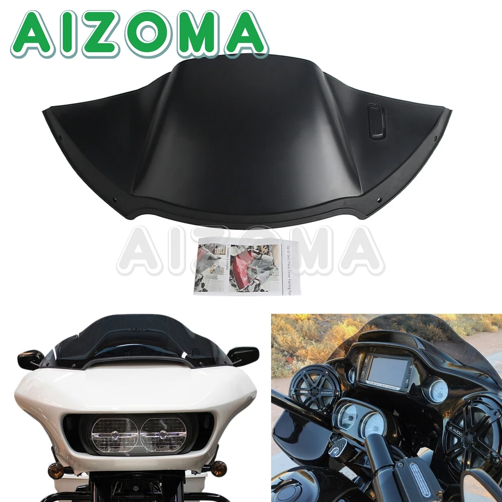 

Motorcycle Top Air Duct Piece Cover Front Fairing Black Plastic For Harley Road Glide Ultra Special 3 CVO/SE Limited ST 15-24
