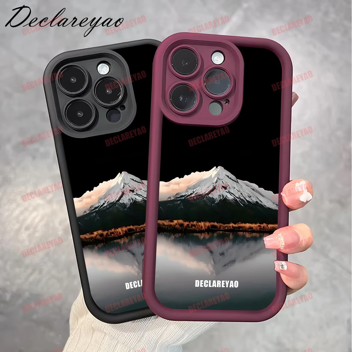 DECLAREYAO ماتي بولي يوريثان ضوء سليم غطاء ناعم آيفون SE 2020 14 برو 16e 13 12 Mini 11 X Xs Max XR 7 8 حافظة سيليكون مقاومة للصدمات