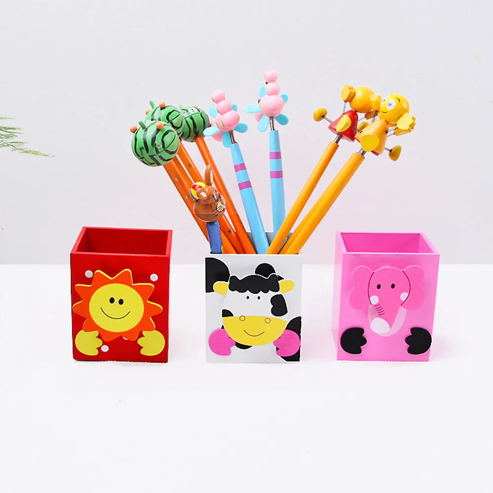 

Cartoon Desktop Pen Holder Pencil Organizer Desk Organizer for Home Office School Use Cartoon Pen Holder