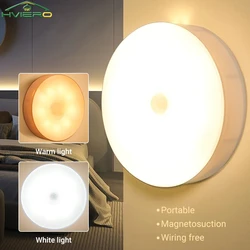 Wireless Night Light Motion Sensor Bedroom 8LED Detector Wall Decoration Round Lamp For Room Staircase Closet Bedside Wardrobe