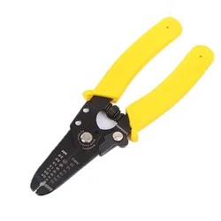 1PC Yellow Wire Stripping Pliers Multi-Functional Cable Scissors Electrician Wire Pulling Pliers