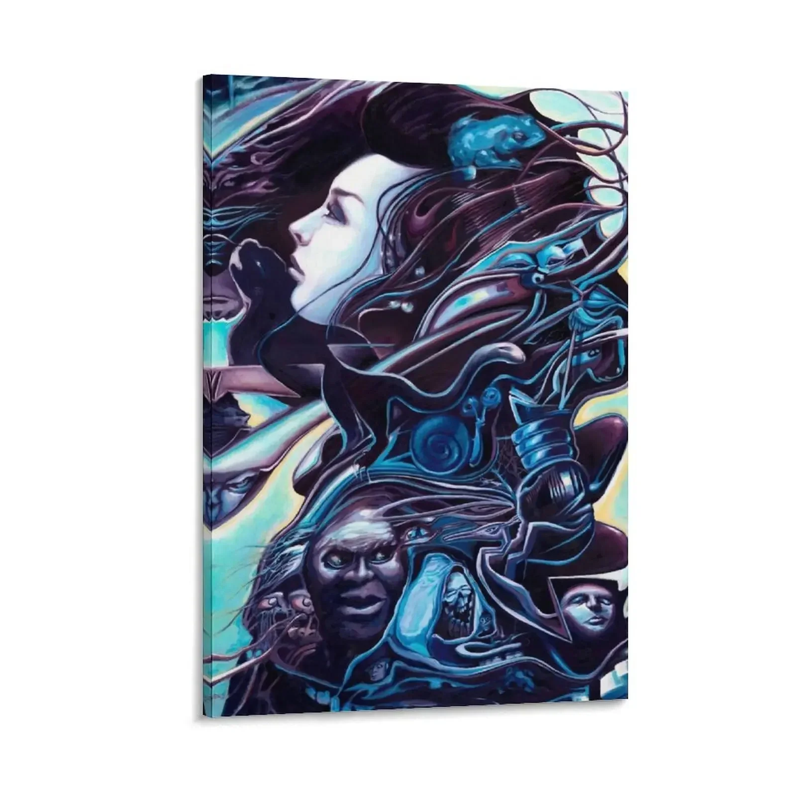 

Lady in Blue Canvas Painting accessories for home decor Paintings vintage home decor painting