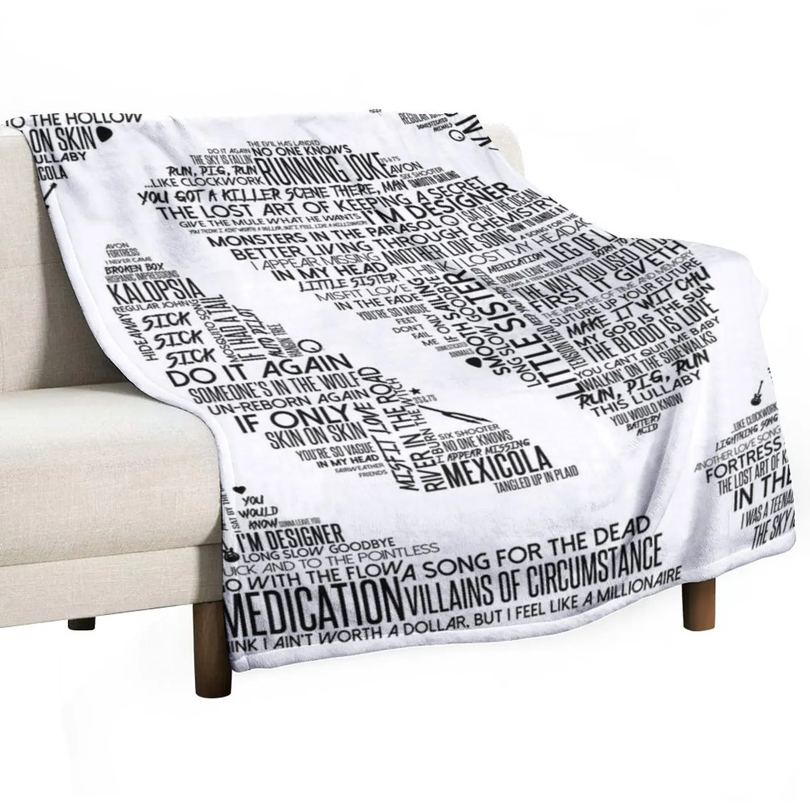 

Queens of the Stone Age Song Titles In Q Throw Blanket Thin Bed Luxury St Plaid on the sofa Blankets