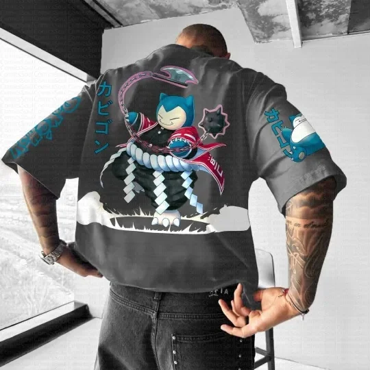 

2026 New 2 Clone Gym Pokemon Animation 3D Print Quick Dry Quality Male/Female Adult Kids Top Base Short Sleeve T-shirt