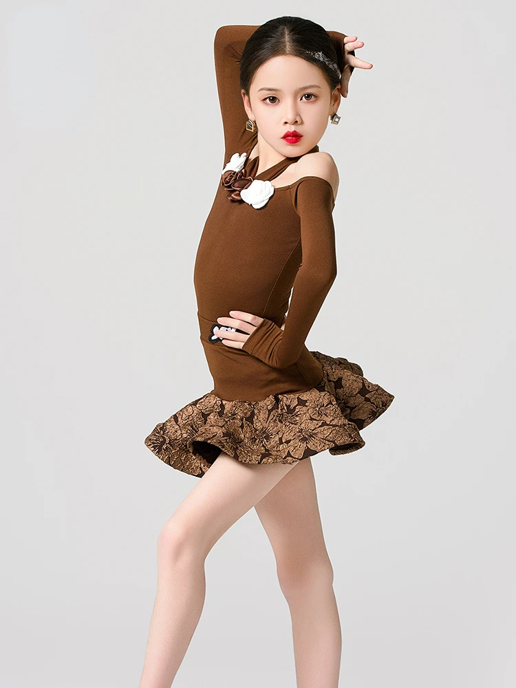 Cha Cha Rumba Samba Tango Latin Dance Clothes Girls Child Salsa Dance Dress Girls New Competition Ballroom Dance Costume Kids