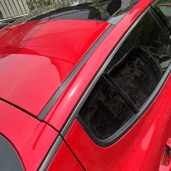 For Kia Stinger Carbon Fiber Style Roof Decals Sticker Car Roof Edge Windshield Protector Strips LHD RHD