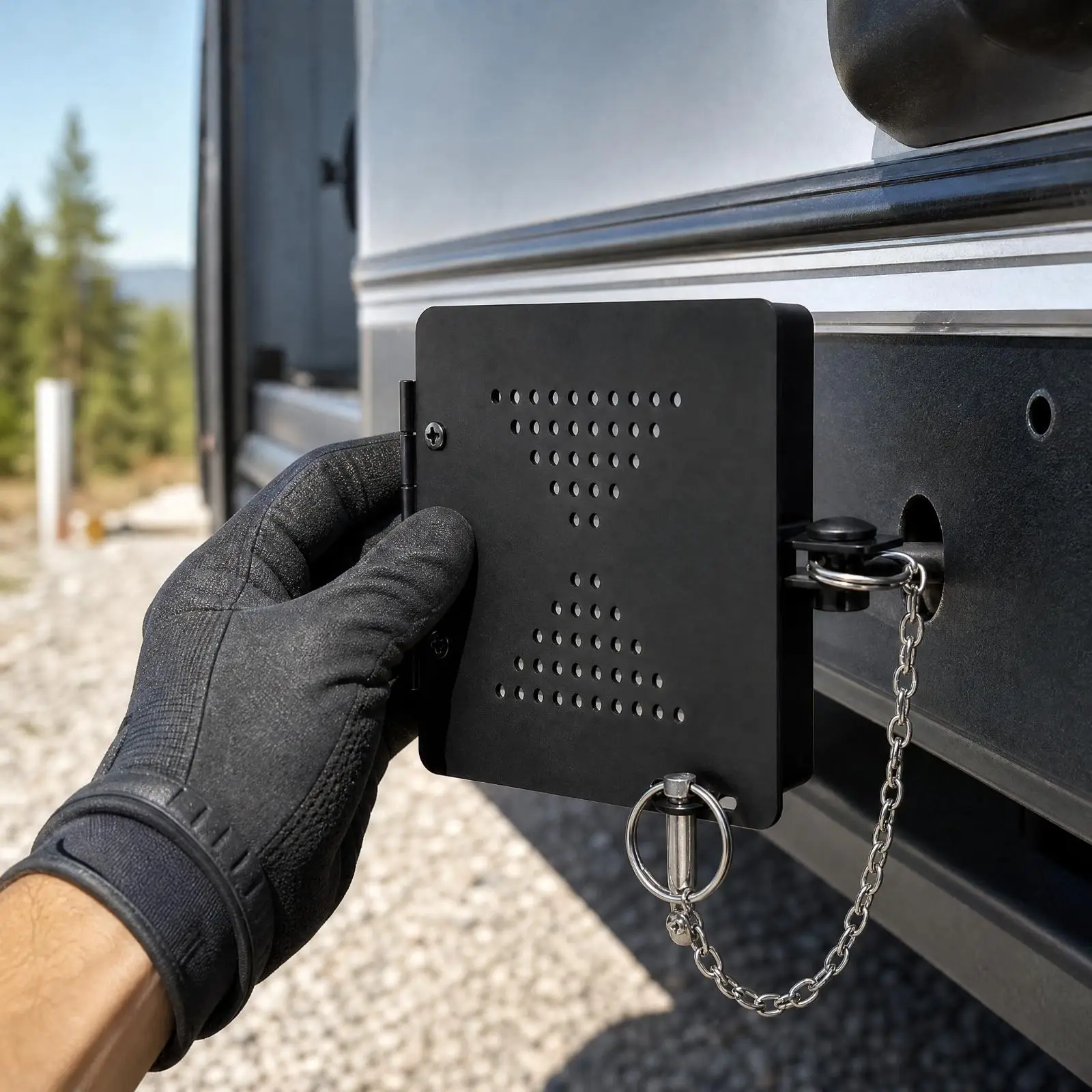 2 Pieces RV Square Bumper End Cover Long-Lasting RV Bumper End Cap with Vent Holes Secure Fit Heavy-Duty