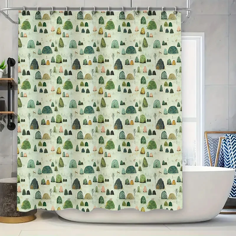 

Botanical Shower Curtain Nature Forest Greenery Plants Bathroom Decor Tropical Leaf Pattern Fabric Liner Vintage Farmhouse Style