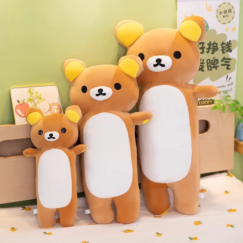 Cute Rilakkuma Plush Toy Soft Stuffed Plush Doll Bear Doll Huggable Sleeping Pillow Home Comfortable Decor Sofa Ornaments Gift