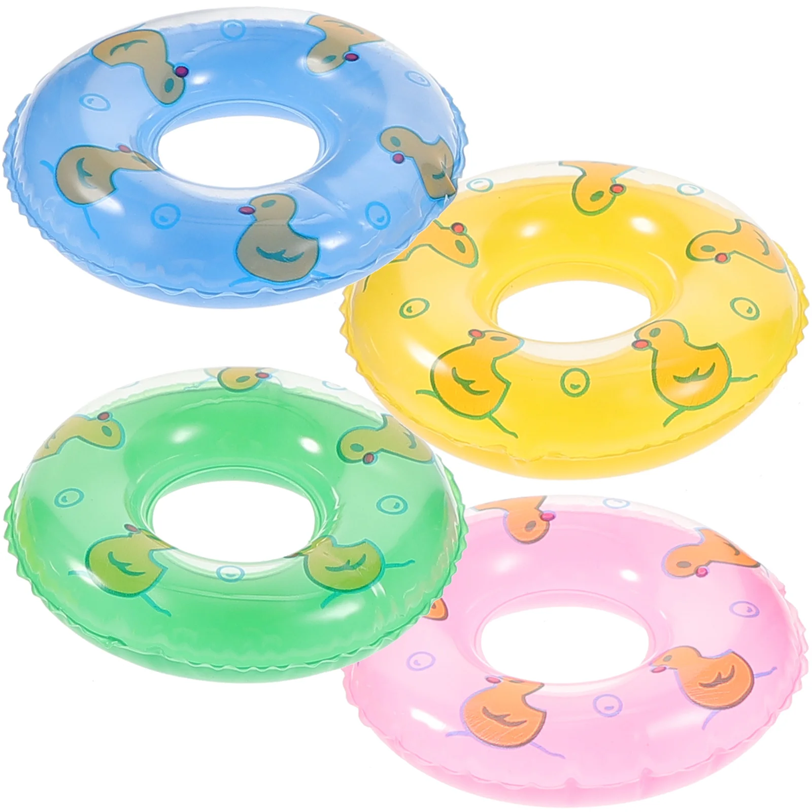 

15 Pcs Mini Swim Ring Water Bath Toys Swimming Ornaments House Decoration Decors Girl