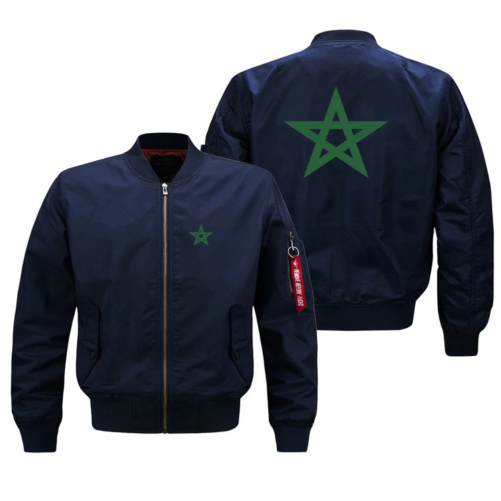 Morocco Flag Military Flight Men Ma1 Bomber Jacket Outdoor Windproof Man Baseball Coats