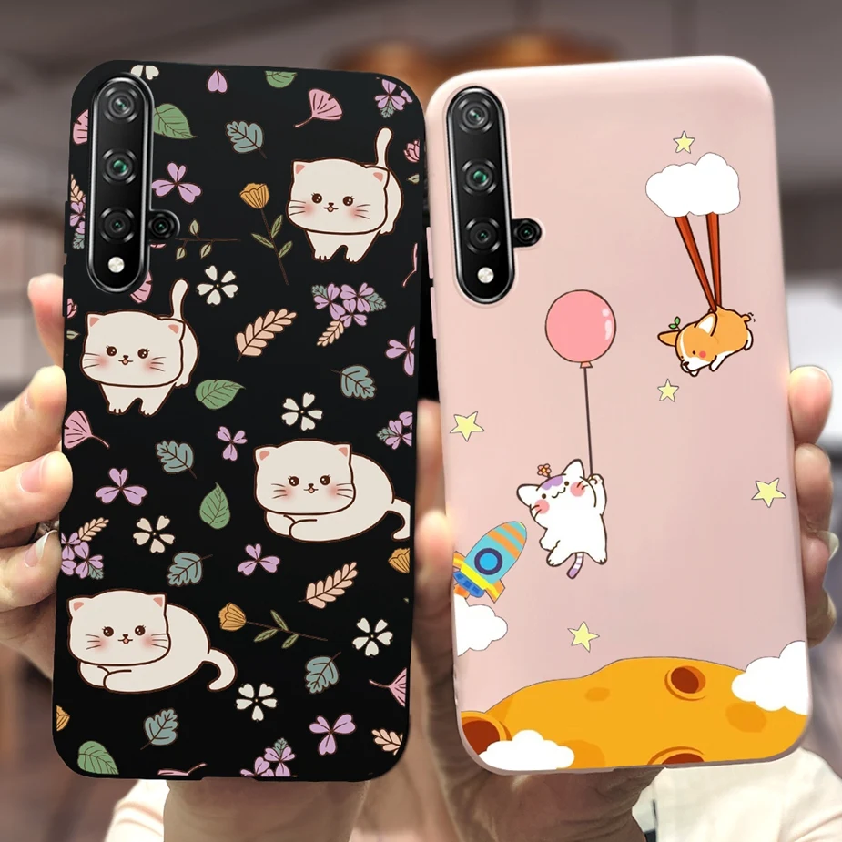 For Honor 20 Case Huawei Nova 5T Cute Astronauts Cartoon Cover 6.26\'\' Soft TPU Phone Case For Huawei Nova 5T Honor20 Coque Shell