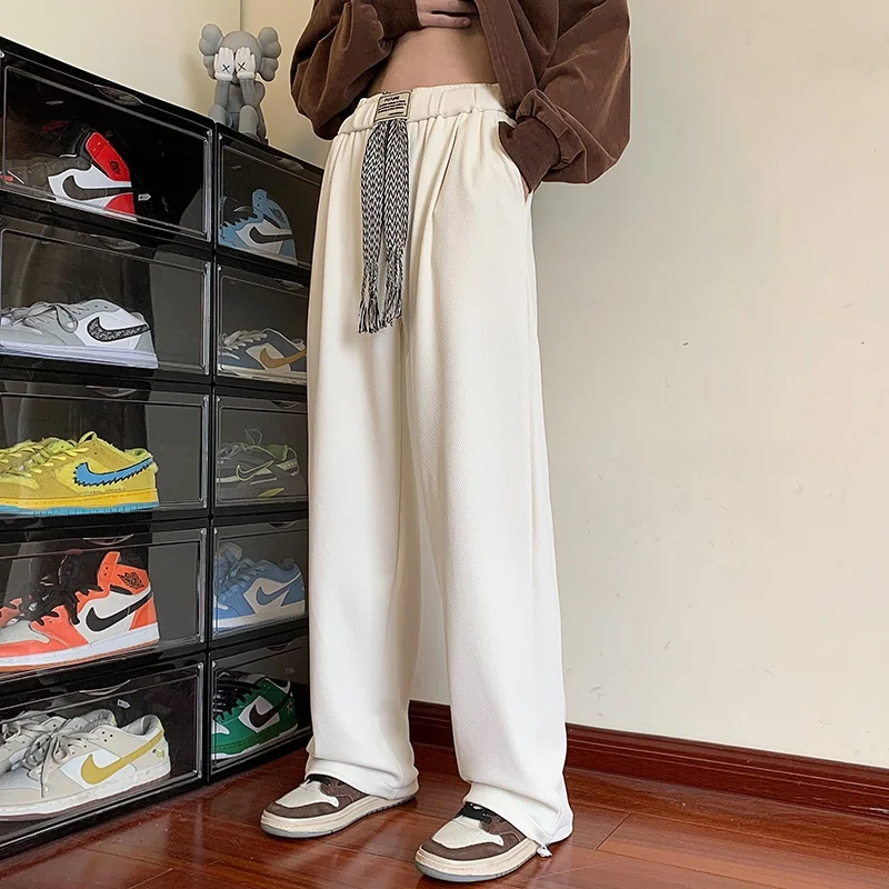 

Men's Summer New Sle American Spor Loose Cotton Pants Straight Leg Casual Trousers Faionable Comfortable Loose Fit