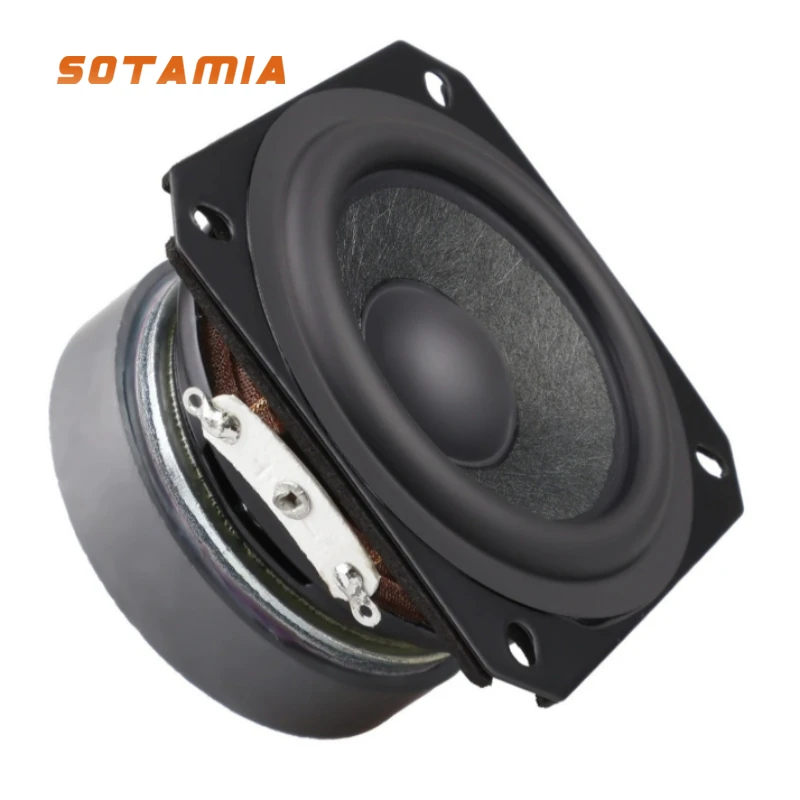 SOTAMIA 2Pcs 2.25 Inch Medium and High Frequency Speaker 6 Ohm 20W Square Sound Blaster Echo Wall Speaker Home Theater System