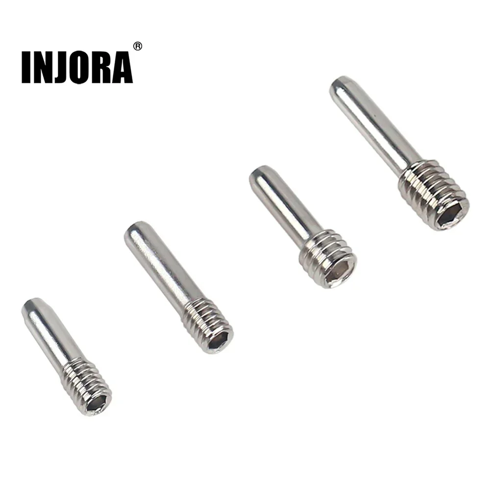 INJORA 10Pcs Stainless Steel M3 M4 Headless Hexagon Driveshaft Screw Pins for 1/10 RC Car Crawler