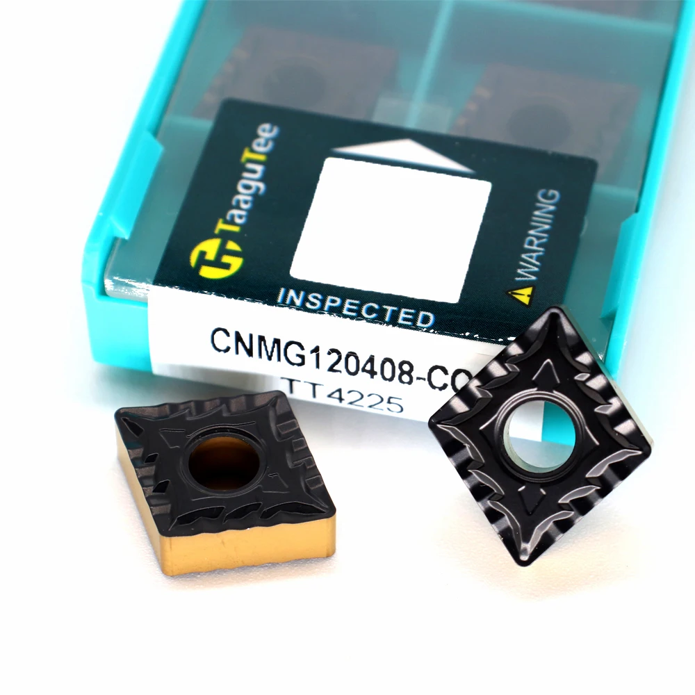 cq Tt4225 Ferramenta de Torneamento Externo Aço Alta Qualidade Carboneto Inserção Lâmina Liga Dura 10 Peças Cnmg120408