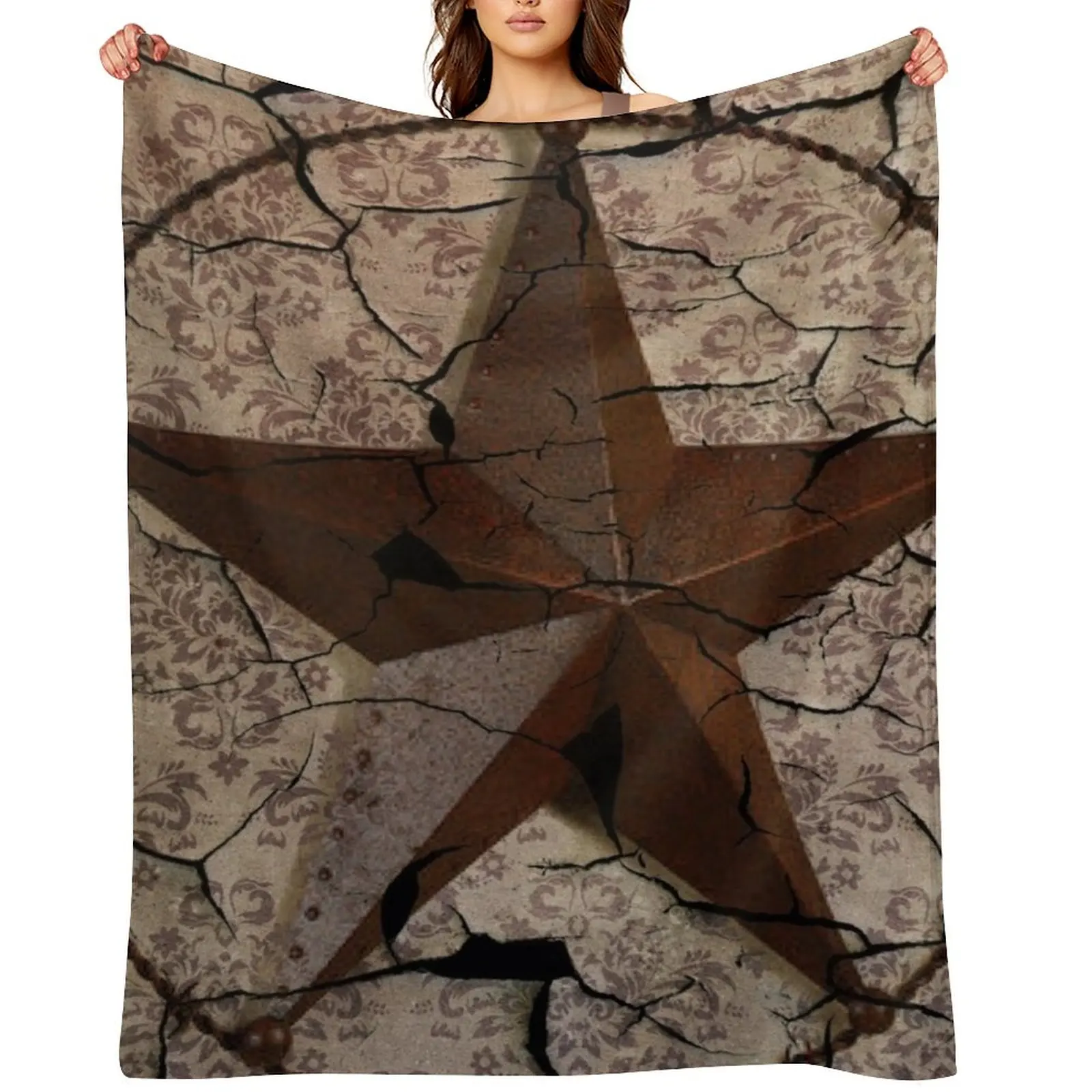 

vintage damask rustic western countrystar Throw Blanket Thins warm winter Baby Travel Blankets