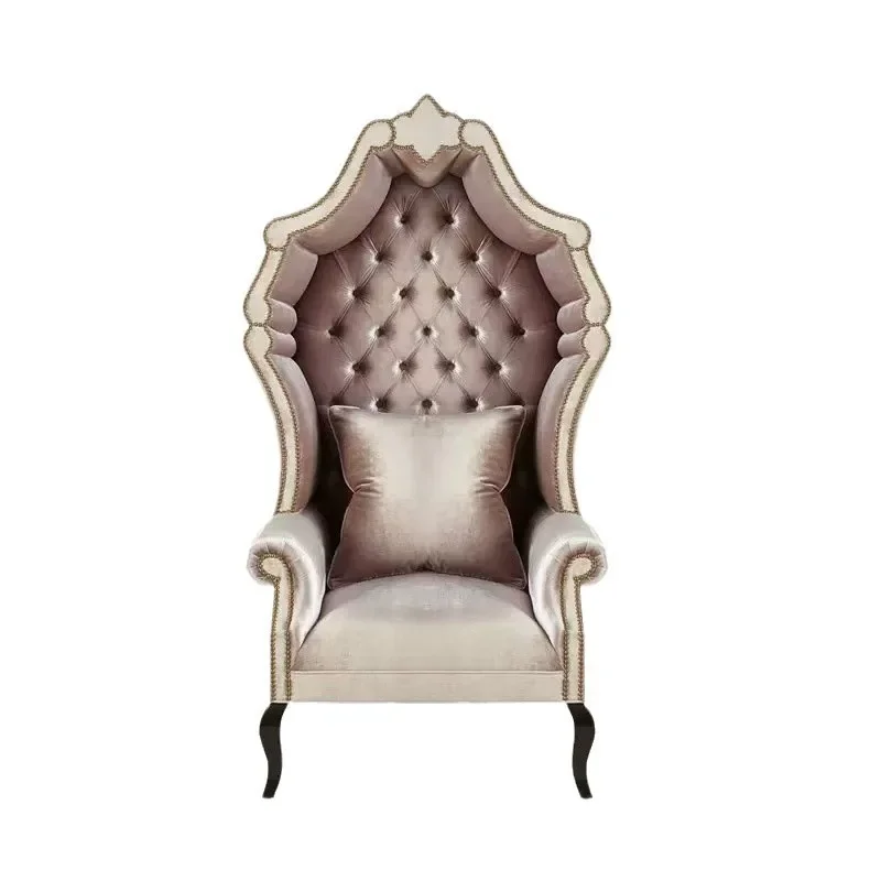 single sofa, bird cage , tiger high back, creative decorative , solid wood fabric sofa
