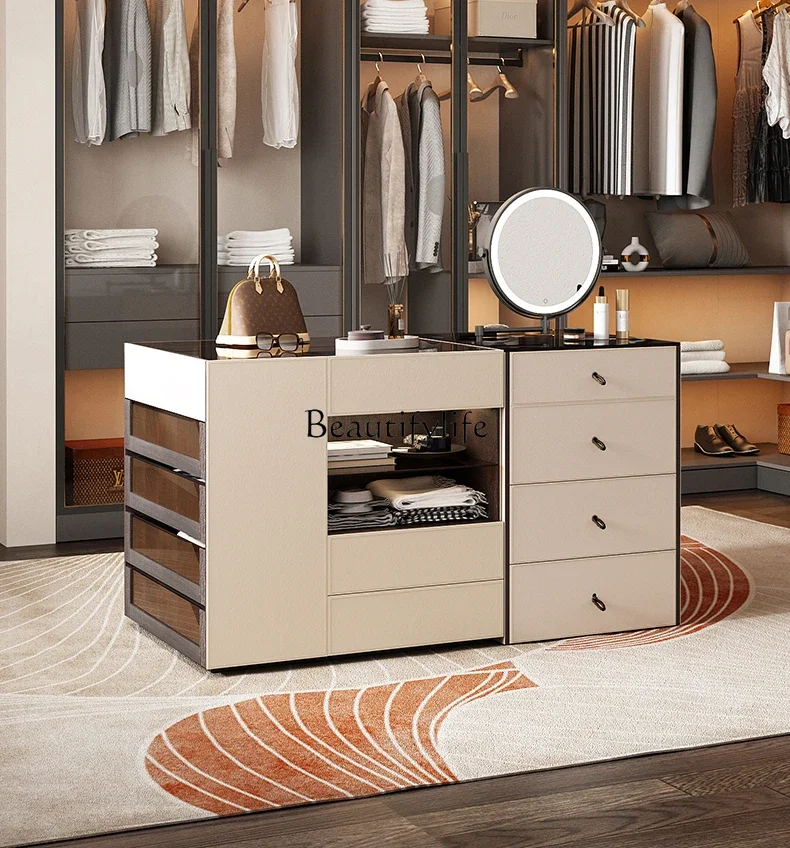 

FG52Minimalist Cloakroom Counter Dressing Table Integrated Bedroom and Household Simple Double-Sided Storage Chest of Drawers