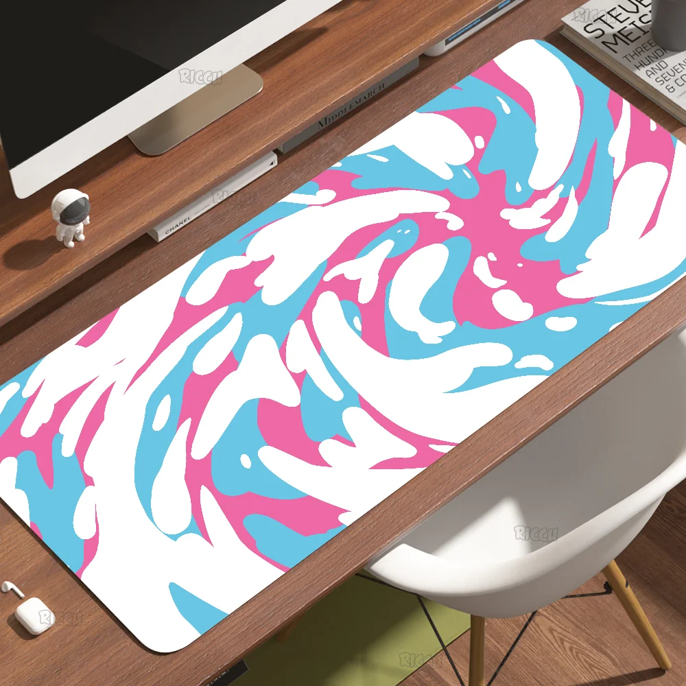 Liquid Art Swirl mousepad gamer Fast Delivery candy color Natural Rubber Keyboards Pink Mousepad Office Carpet Computer Desk Mat