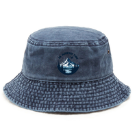 Customize Snow Peak Cotton Washed Bucket Hat Vintage Fishing Hat for Men Women Sun Protection Outdoor Hiking Hats Adventure Cap